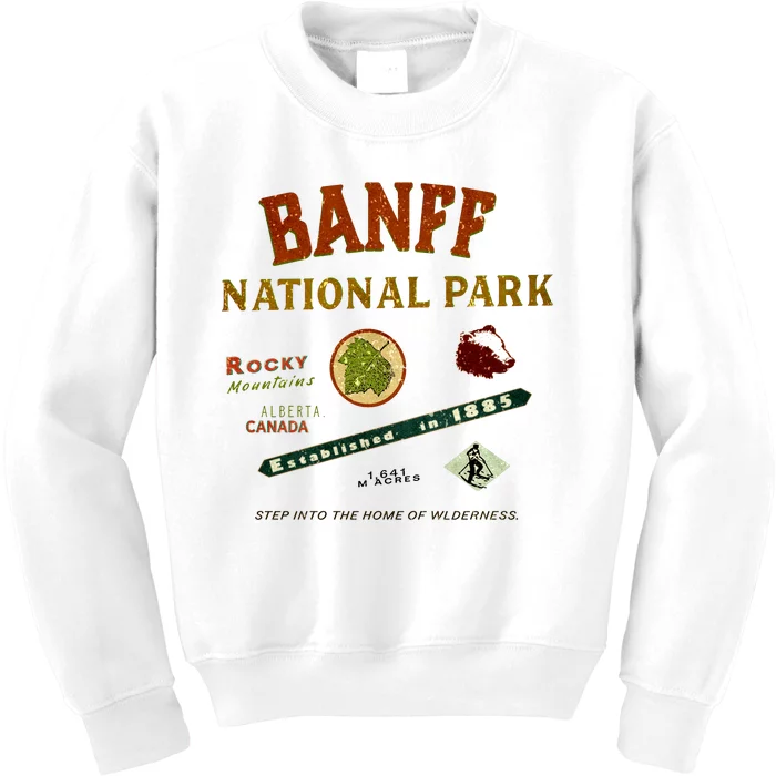 Banff National Park Canadian Rockies Kids Sweatshirt