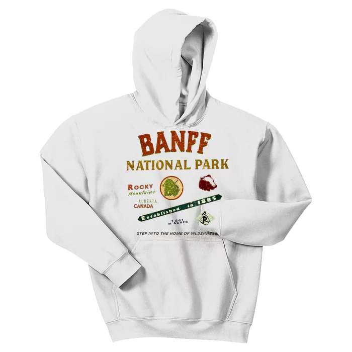 Banff National Park Canadian Rockies Kids Hoodie