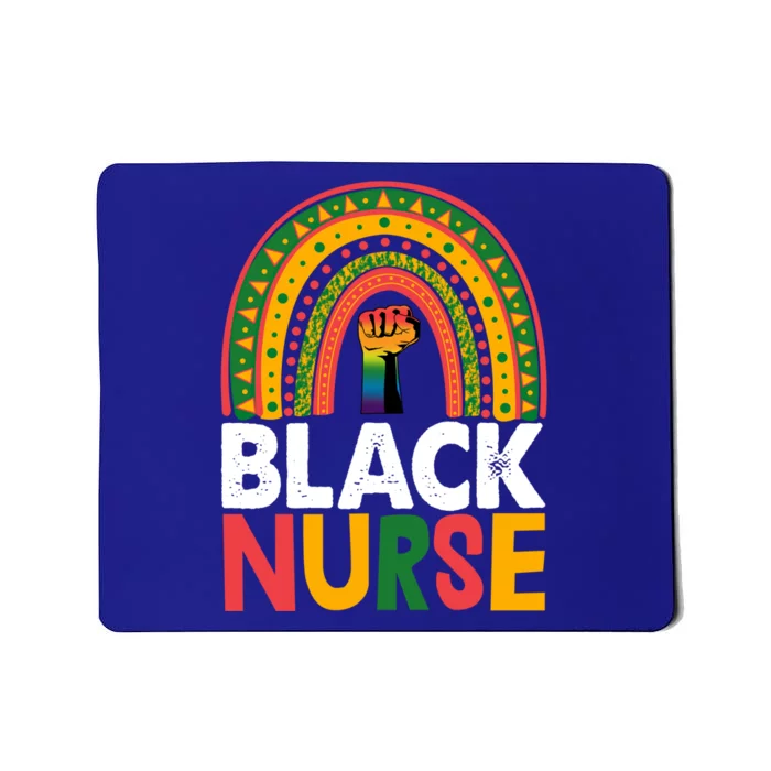 Black Nurse Power Rainbow African Black History Meaningful Gift Mousepad