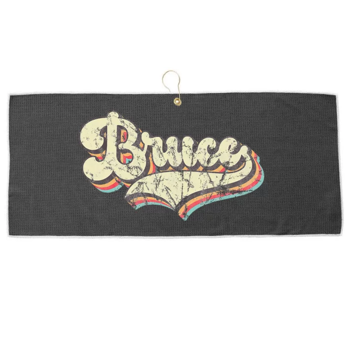 Bruce Name Personalized Large Microfiber Waffle Golf Towel