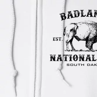 Badlands National Park South Dakota American Bison Souvenir Full Zip Hoodie