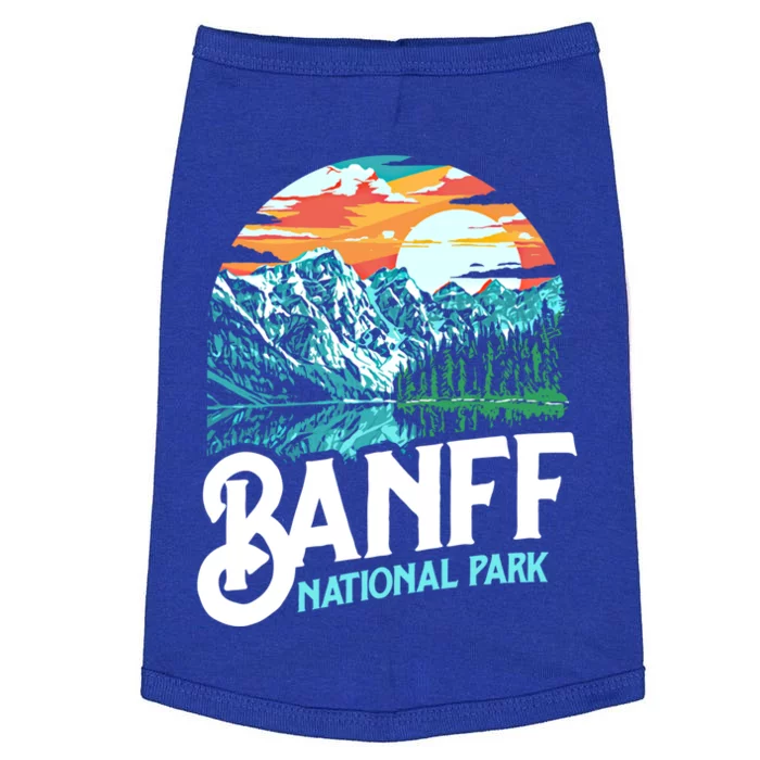 Banff National Park Lake Louise Canada Vintage Graphic Funny Gift Doggie Tank