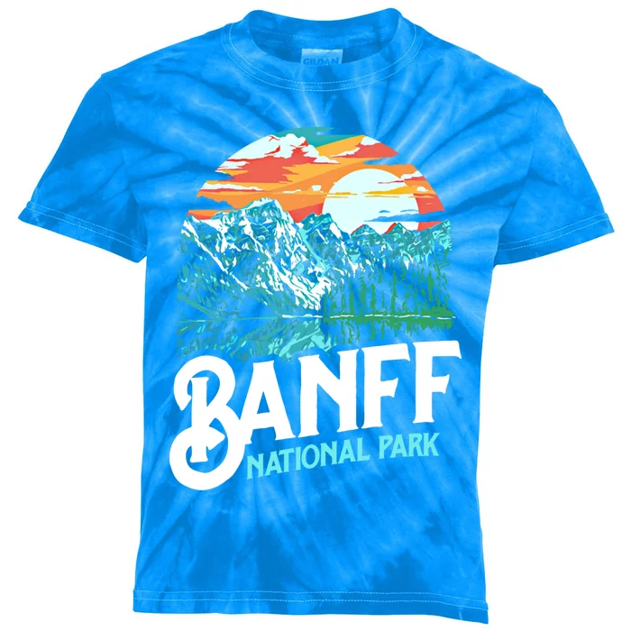 Banff National Park Lake Louise Canada Vintage Graphic Funny Gift Kids Tie-Dye T-Shirt