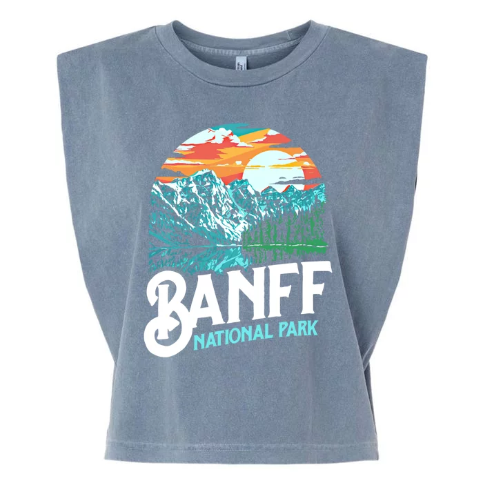 Banff National Park Lake Louise Canada Vintage Graphic Funny Gift Garment-Dyed Women's Muscle Tee