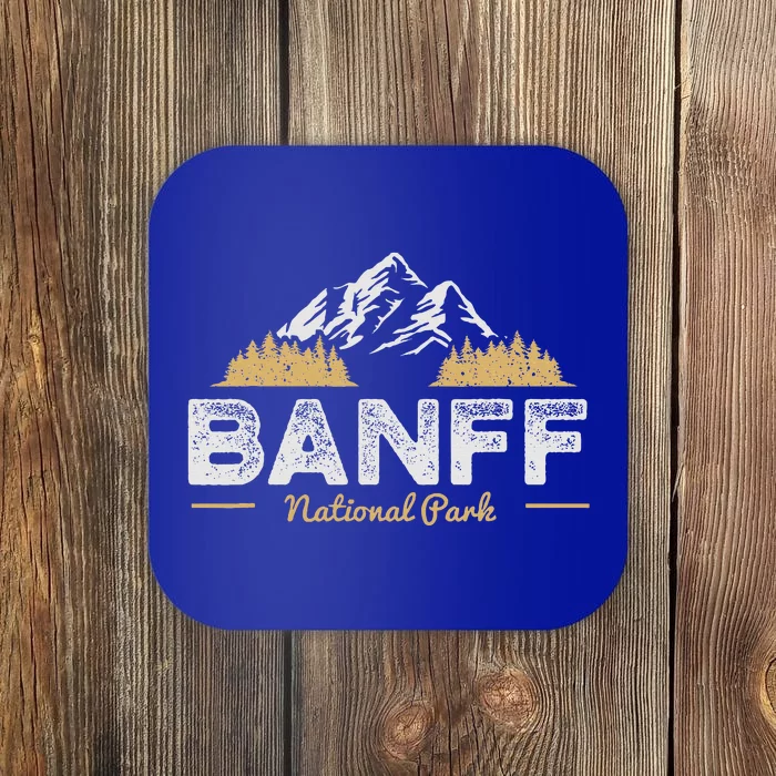 Banff National Park Souvenir Canada Mountain Outdoors Coaster