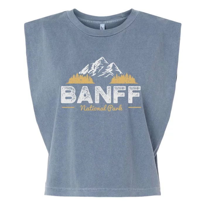 Banff National Park Souvenir Canada Mountain Outdoors Garment-Dyed Women's Muscle Tee