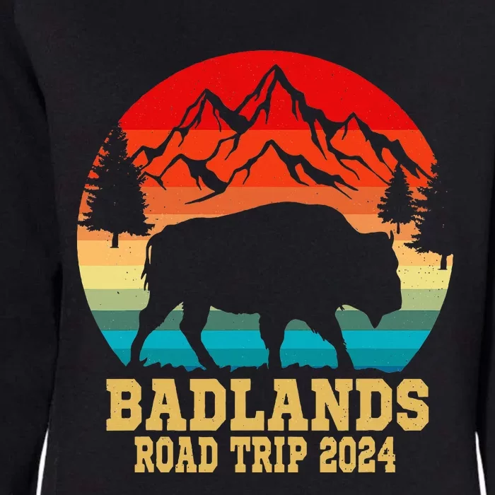 Badlands National Park South Dakota Buffalo Bison Road Trip Womens California Wash Sweatshirt