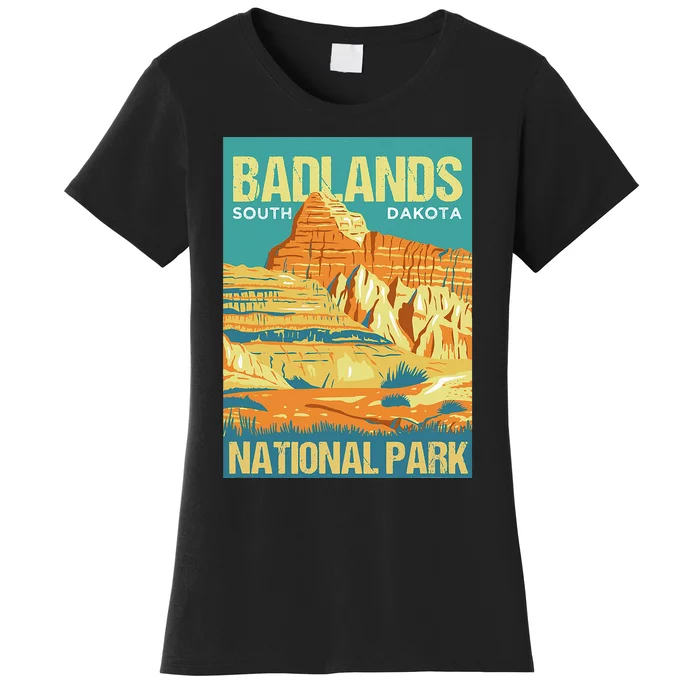 Badlands National Park South Dakota Poster Design Women's T-Shirt