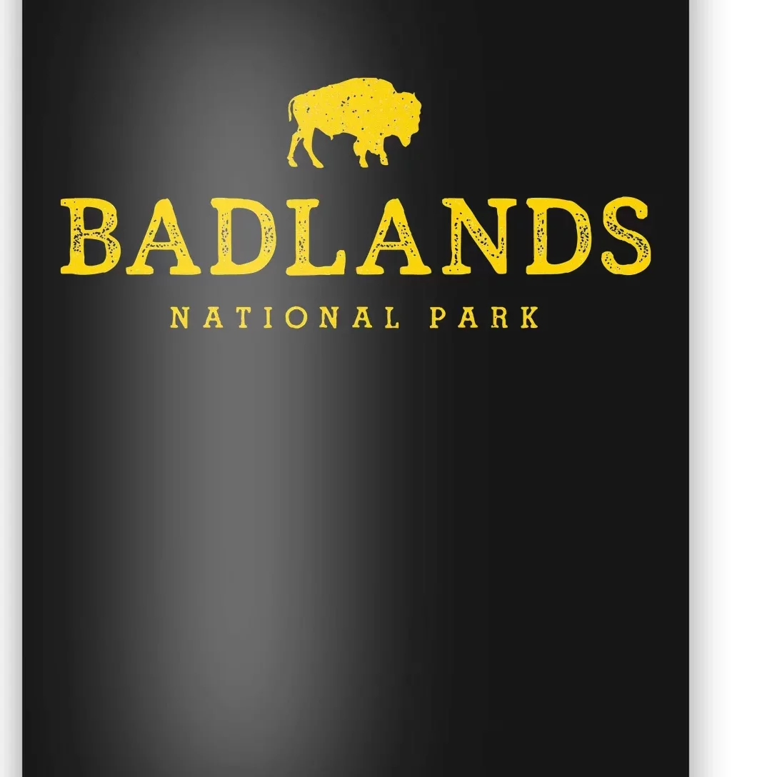 Badlands National Park Bison South Dakota Buffalo Souvenir Poster