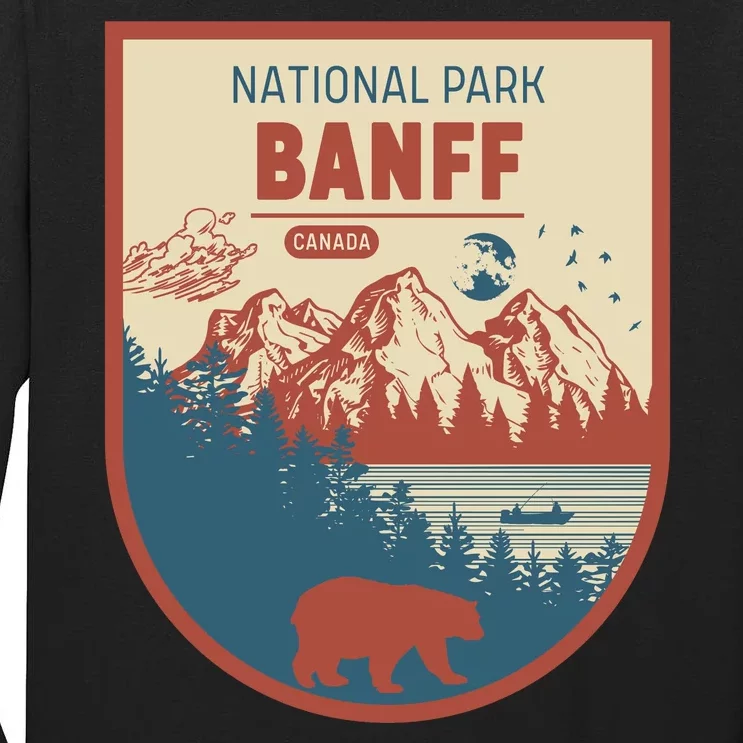 Banff National Park CanadaS Badge Tall Long Sleeve T-Shirt