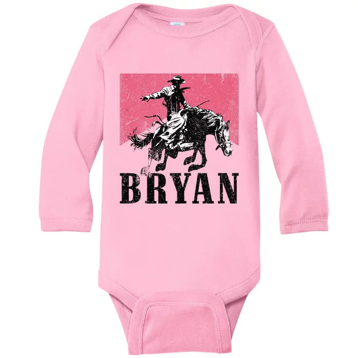 Bryan Name Personalized I Love Bryan Baby Long Sleeve Bodysuit