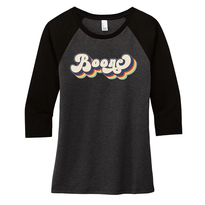 Boone Name Personalized Surname First Name Boone Women's Tri-Blend 3/4-Sleeve Raglan Shirt