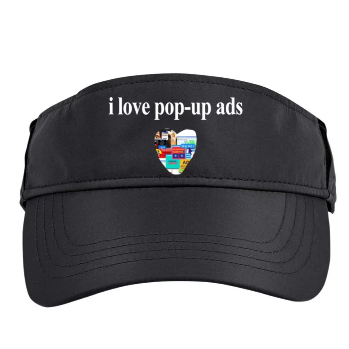 Bricks N’ Papers I Love Popup Ads Adult Drive Performance Visor