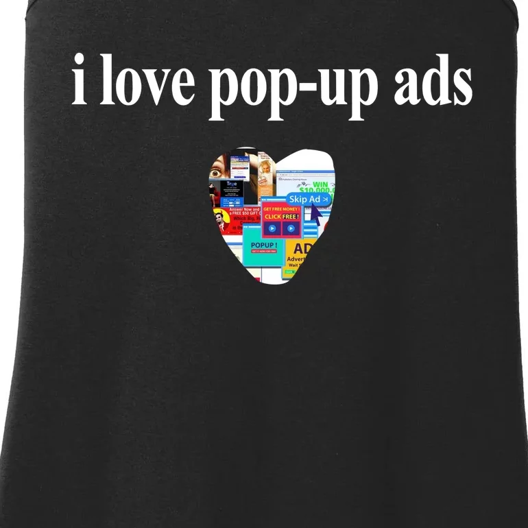 Bricks N’ Papers I Love Popup Ads Ladies Essential Tank