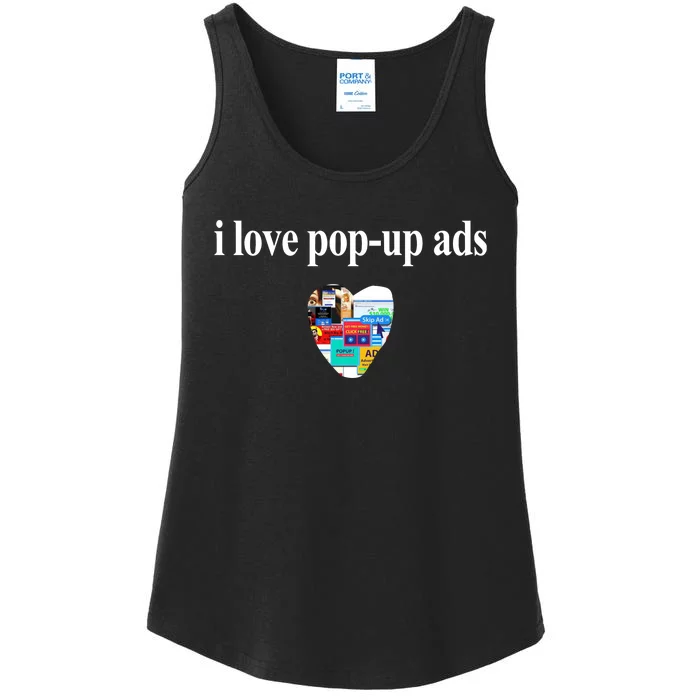 Bricks N’ Papers I Love Popup Ads Ladies Essential Tank