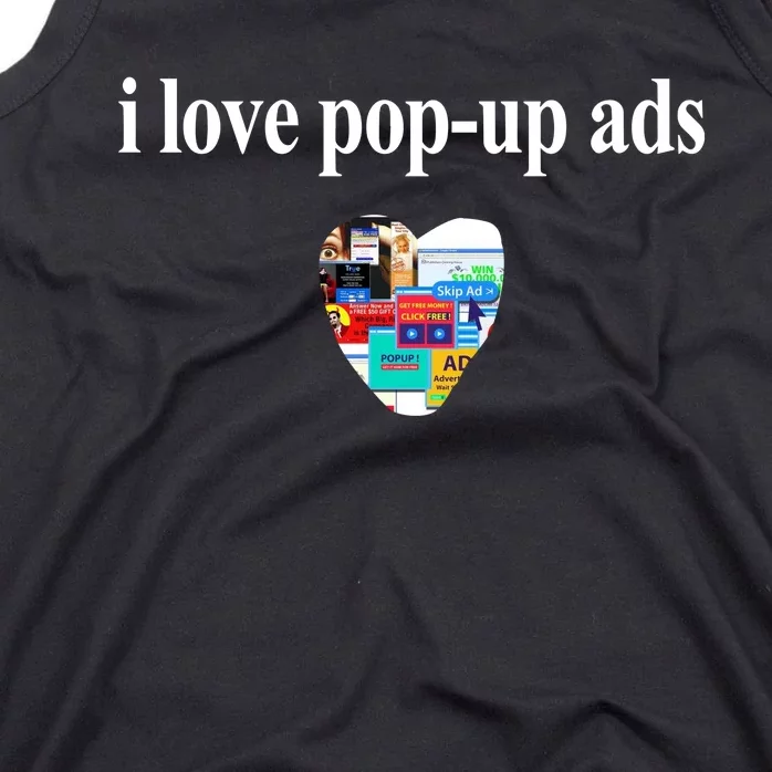 Bricks N’ Papers I Love Popup Ads Tank Top