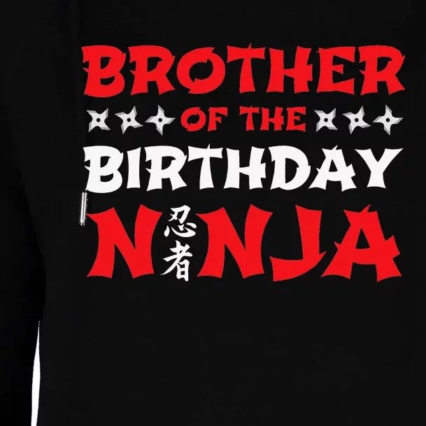 Birthday Ninja Party Brother of the Birthday Ninja Womens Funnel Neck Pullover Hood