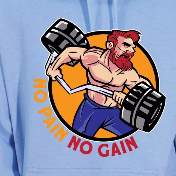 Bodybuilding No Pain No Gain Workout Bodybuilding Gift Unisex Surf Hoodie