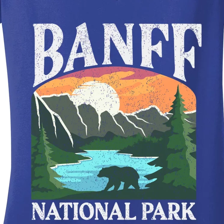 Banff National Park Lake Louise Rocky Mountains Canada Gift Women's V-Neck T-Shirt