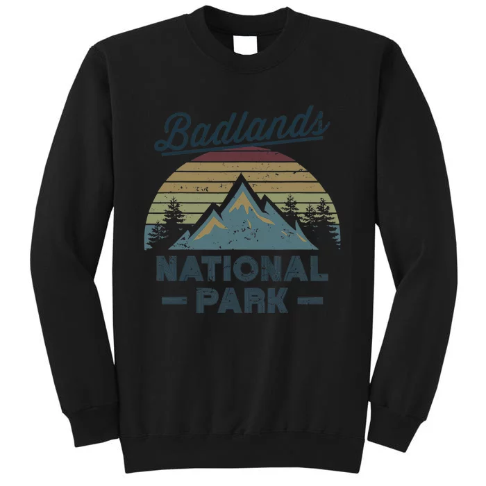 BADLANDS NATIONAL PARK SD Vintage Sunset Love Hiking Camping Tall Sweatshirt