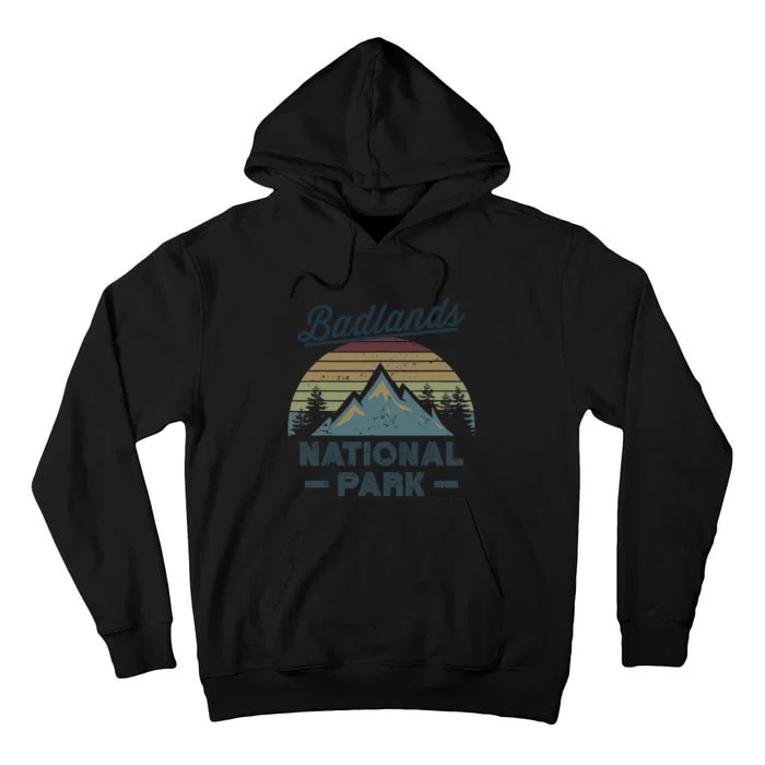 BADLANDS NATIONAL PARK SD Vintage Sunset Love Hiking Camping Tall Hoodie