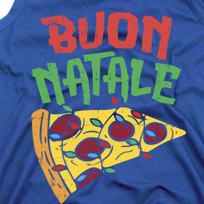 Buon Natale Pizza Funny Italian Christmas Lights Gift Cute Gift Tank Top