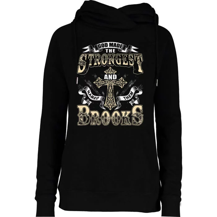 Brooks Name Personalized Brooks Last Name Womens Funnel Neck Pullover Hood