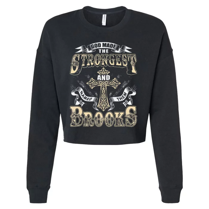 Brooks Name Personalized Brooks Last Name Cropped Pullover Crew