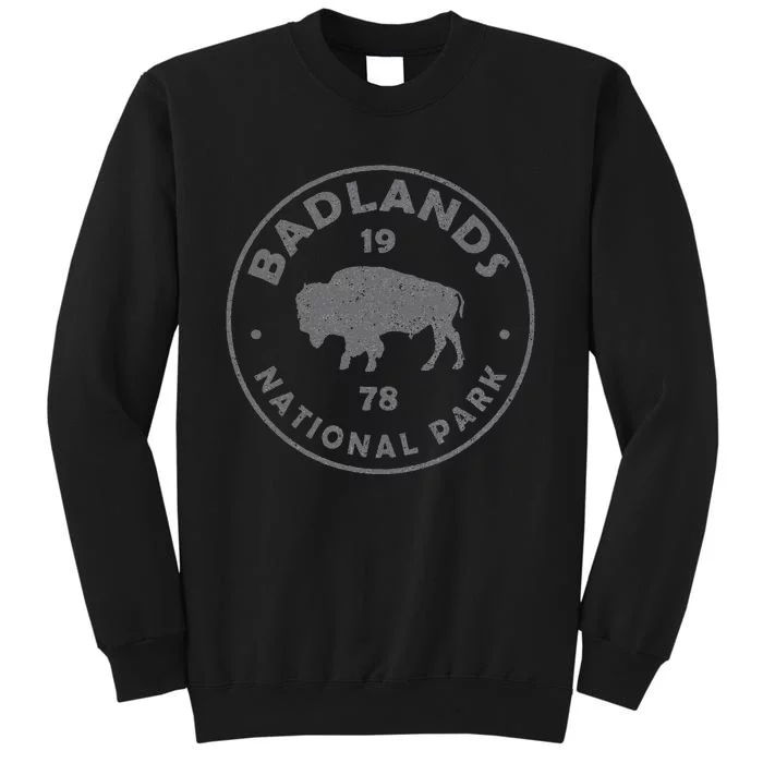 Badlands National Park Bison Vintage Hiking Souvenir Tall Sweatshirt