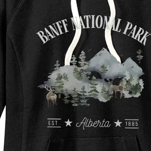 Banff National Park Alberta Rocky Mountain Canada Women's Fleece Hoodie