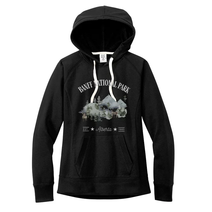 Banff National Park Alberta Rocky Mountain Canada Women's Fleece Hoodie