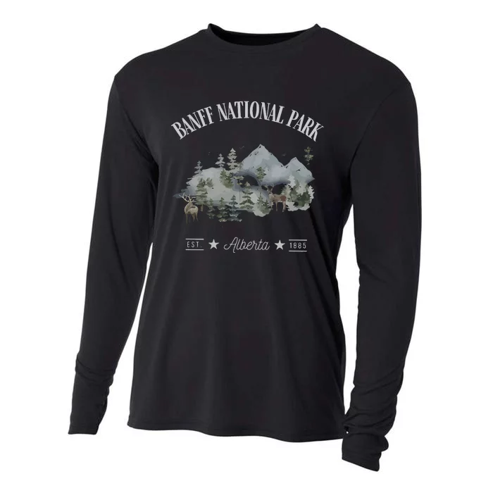 Banff National Park Alberta Rocky Mountain Canada Cooling Performance Long Sleeve Crew