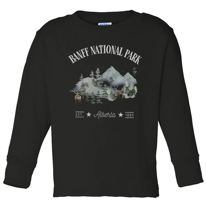 Banff National Park Alberta Rocky Mountain Canada Toddler Long Sleeve Shirt