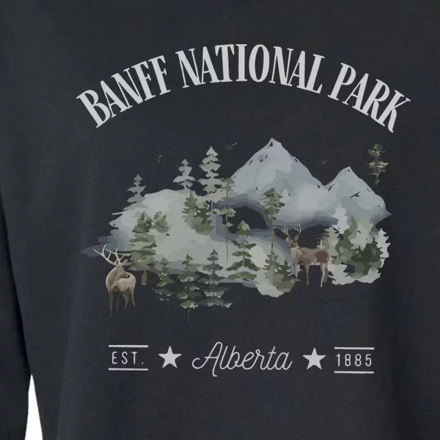 Banff National Park Alberta Rocky Mountain Canada Cropped Pullover Crew