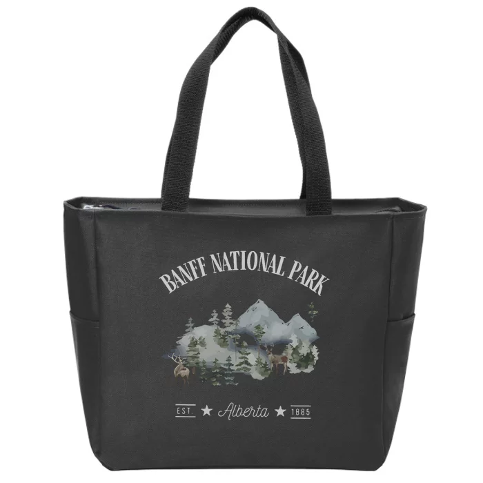 Banff National Park Alberta Rocky Mountain Canada Zip Tote Bag