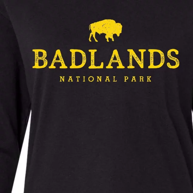 Badlands National Park Bison South Dakota Buffalo Souvenir Womens Cotton Relaxed Long Sleeve T-Shirt