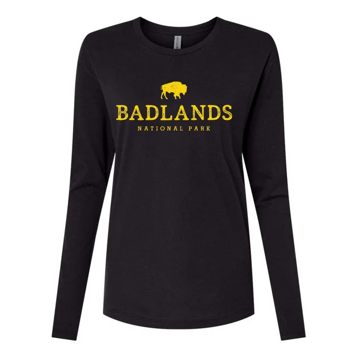 Badlands National Park Bison South Dakota Buffalo Souvenir Womens Cotton Relaxed Long Sleeve T-Shirt