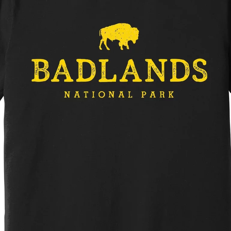 Badlands National Park Bison South Dakota Buffalo Souvenir Premium T-Shirt