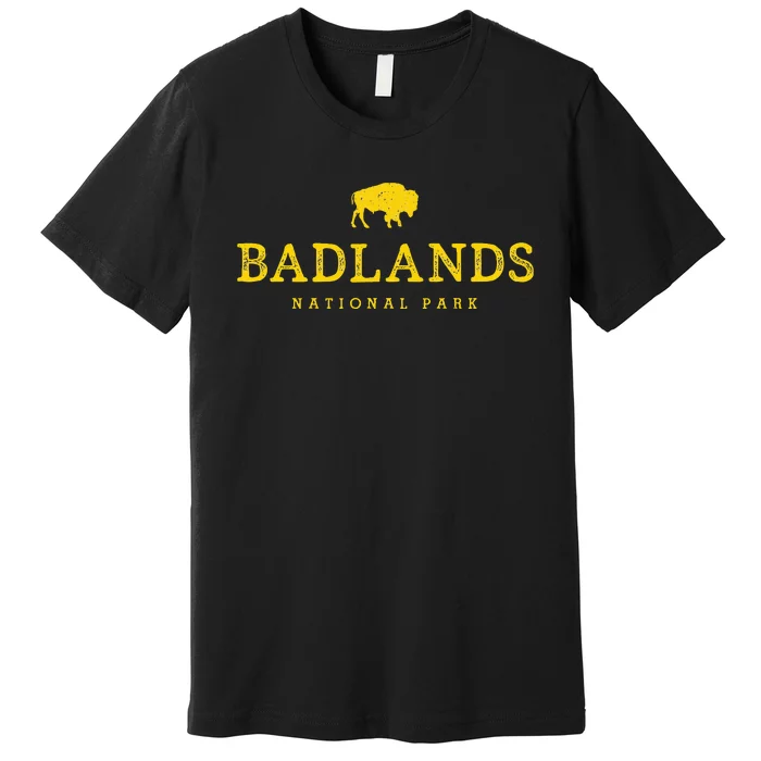 Badlands National Park Bison South Dakota Buffalo Souvenir Premium T-Shirt