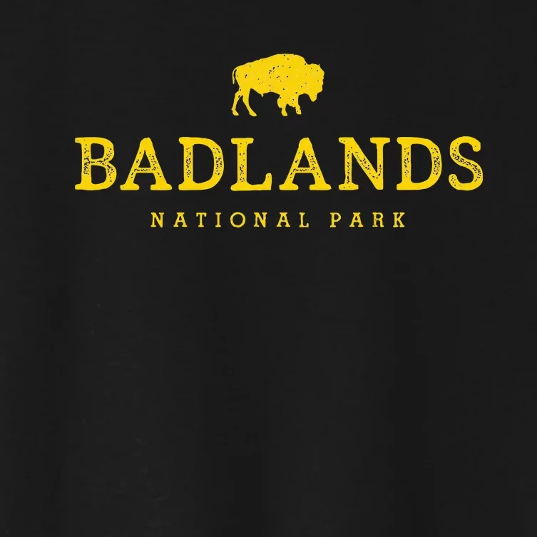 Badlands National Park Bison South Dakota Buffalo Souvenir Women's Crop Top Tee