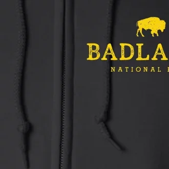 Badlands National Park Bison South Dakota Buffalo Souvenir Full Zip Hoodie