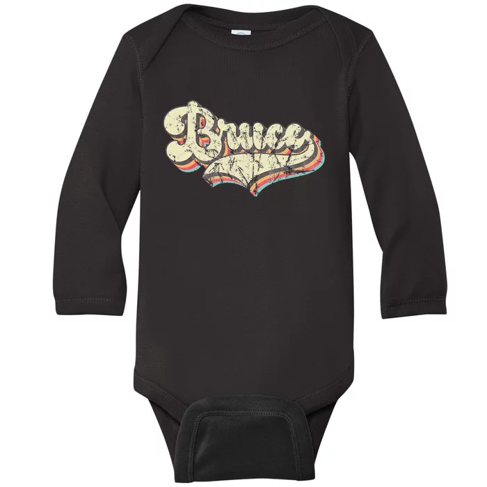 Bruce Name Personalized Baby Long Sleeve Bodysuit