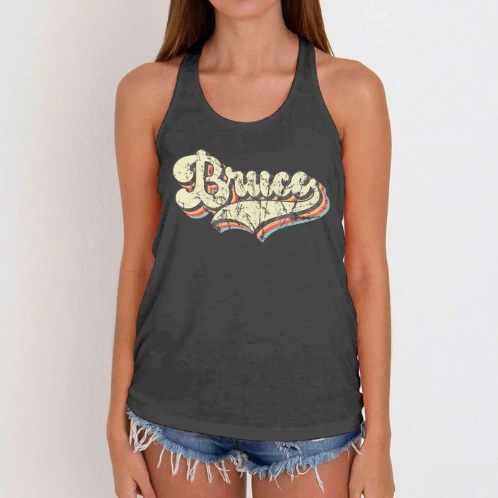 Bruce Name Personalized Women's Knotted Racerback Tank