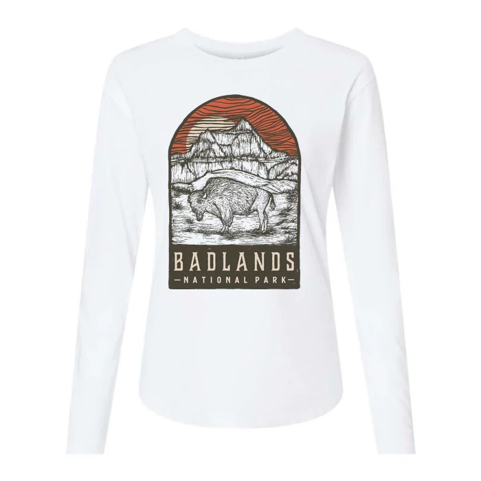 Badlands National Park Womens Cotton Relaxed Long Sleeve T-Shirt