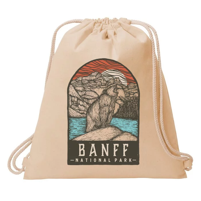 Banff National Park Drawstring Bag