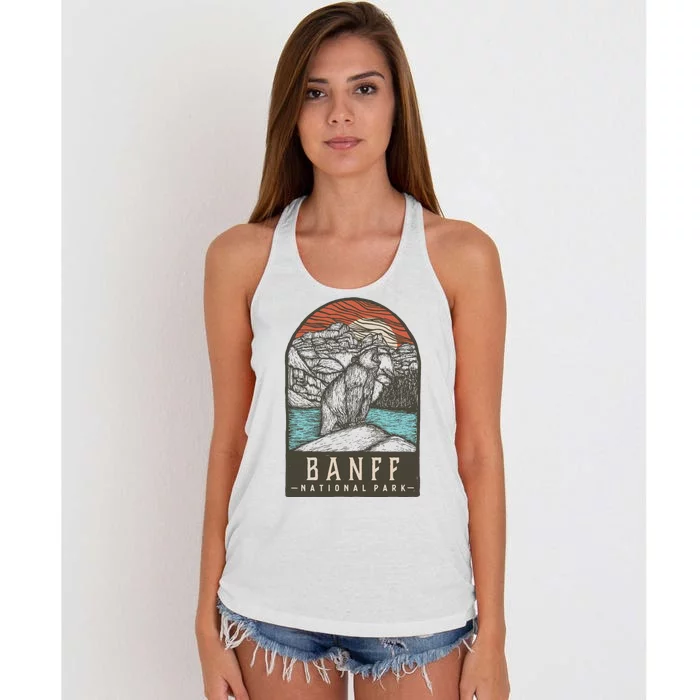 Banff National Park Women's Knotted Racerback Tank