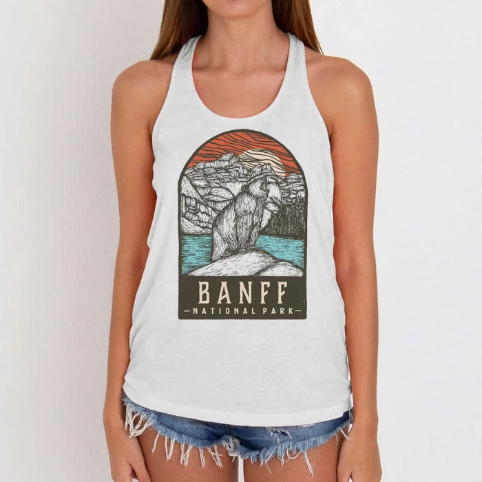 Banff National Park Women's Knotted Racerback Tank