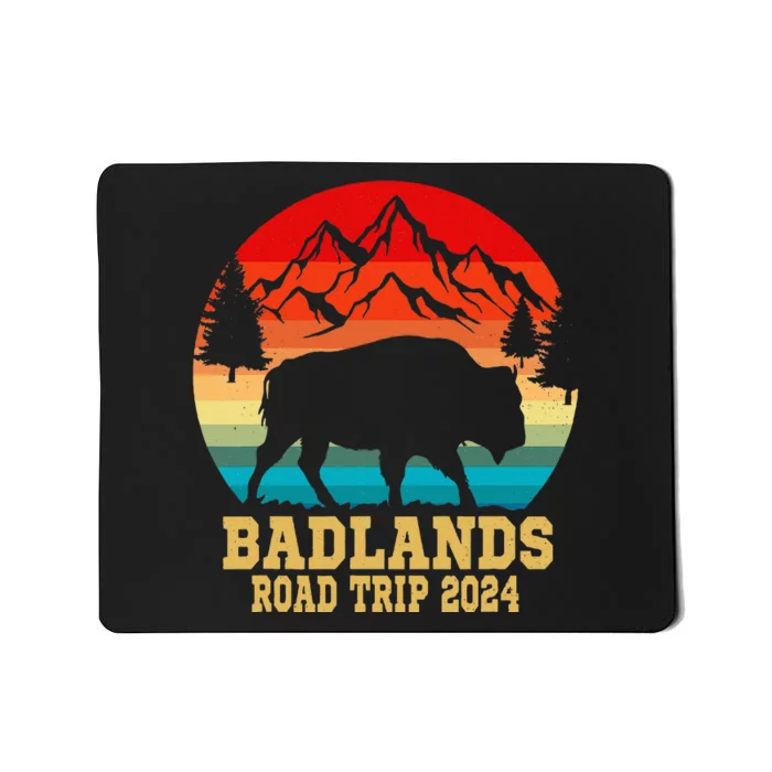 Badlands National Park South Dakota Buffalo Bison Road Trip Mousepad