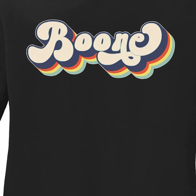 Boone Name Personalized Surname First Name Boone Ladies Long Sleeve Shirt