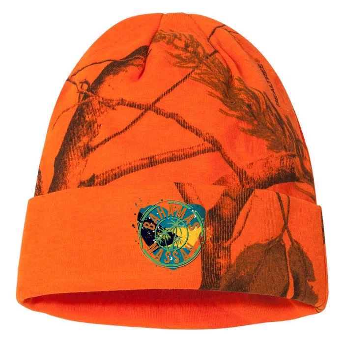 Bahamas Nassau Paint Stamp Emblem Kati - 12in Camo Beanie